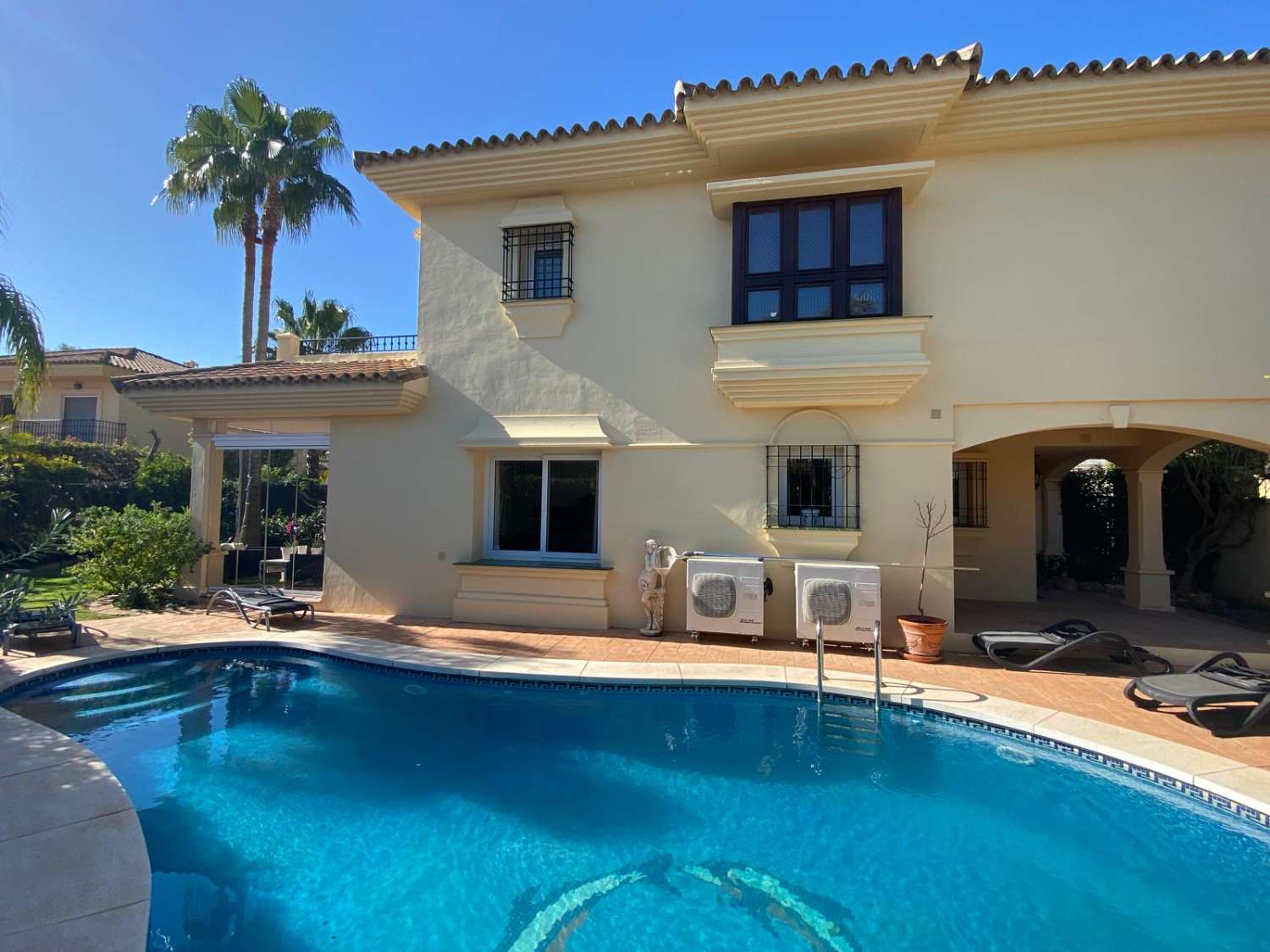 Semi-detached villa with private pool.