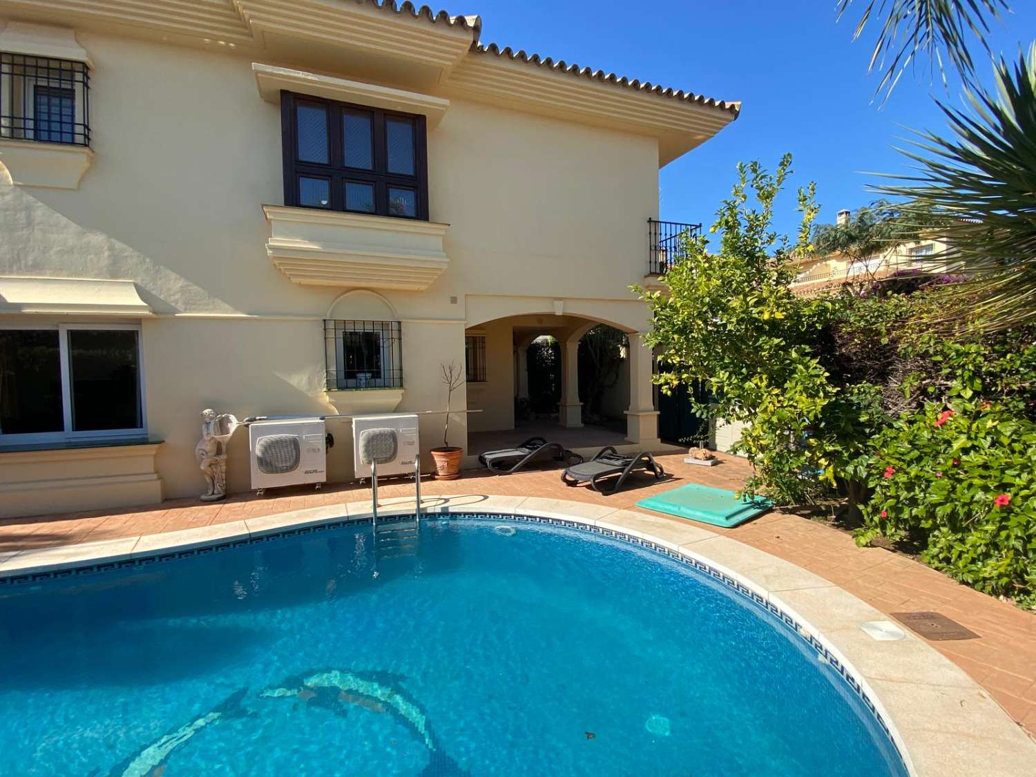 Semi-detached villa with private pool.